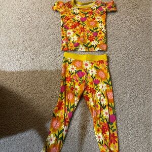 Little sleepies 12-18 month floral short sleeve set